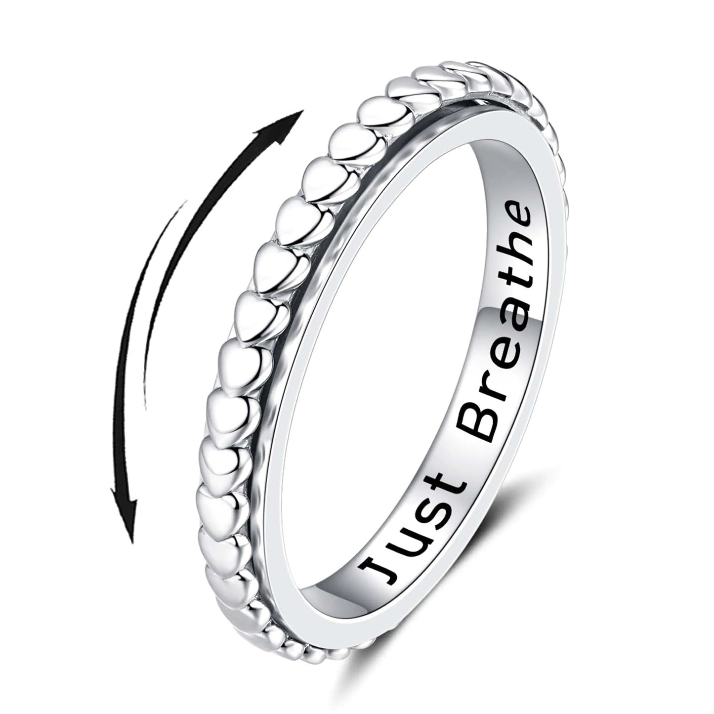 Lotus Spinner Ring – Sterling Silver Anti-Anxiety Ring