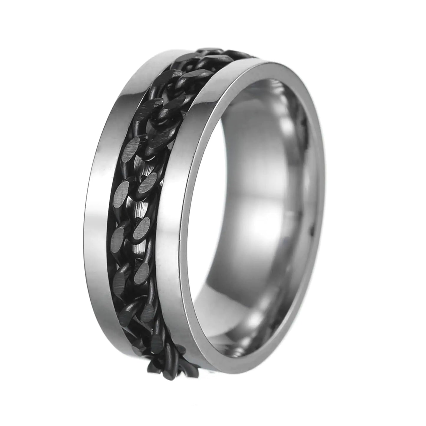 Discreet Fidget Ring – Stainless Spinner