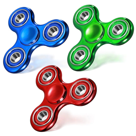 Electroplated Fidget Spinners (3-Pack) – Focus & Stress Relief for All Ages
