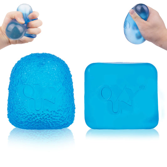 Discreet Gel Fidget Duo – Cube & Ellipsoid Set