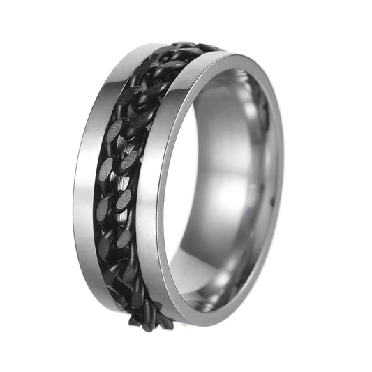 Discreet Fidget Ring – Stainless Spinner