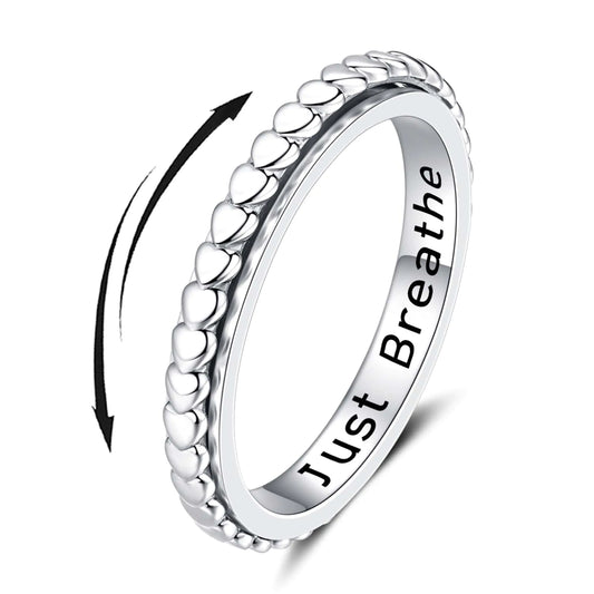 Lotus Spinner Ring – Sterling Silver Anti-Anxiety Ring