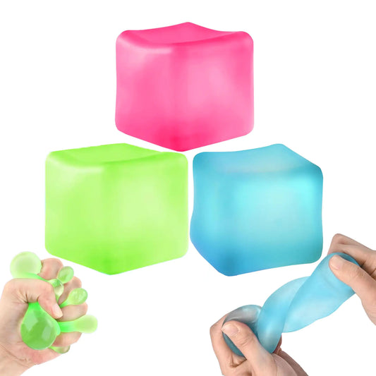 Trio Fidget Cubes – Blue, Green & Pink